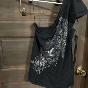 Off The Shoulder Black Shirt